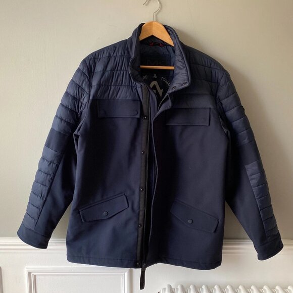 Michael Kors Coat Jacket Zip Up Navy Blue Medium M Puffer Padded Quilted - Picture 3 of 10